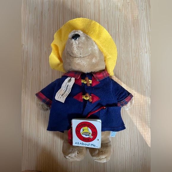 Talking Paddington Bear with Yellow Hat and attached All About Me Board Book - Picture 5 of 6